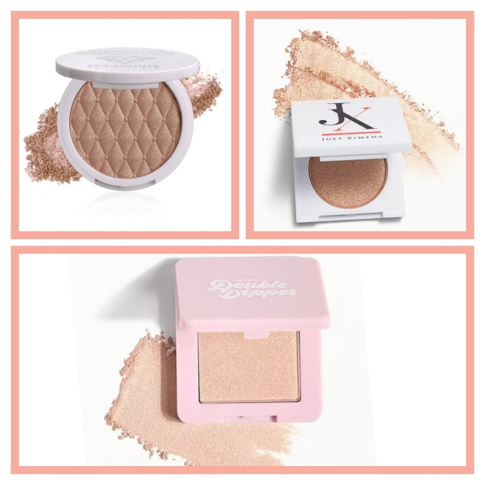 Halfed Caked, Seraphine Botanicals and Just Ximena Highlighter Bundle